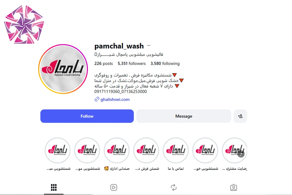 قالیشویی و مبل شویی پامچال