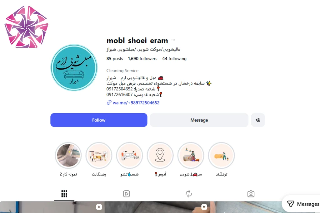 مبل شویی ارم